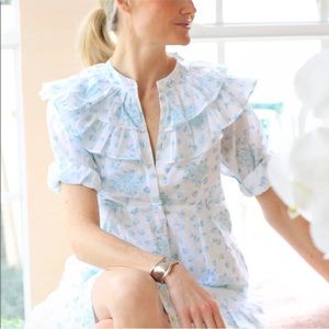 Julia Amory Ruffle Dress - Robin’s Egg